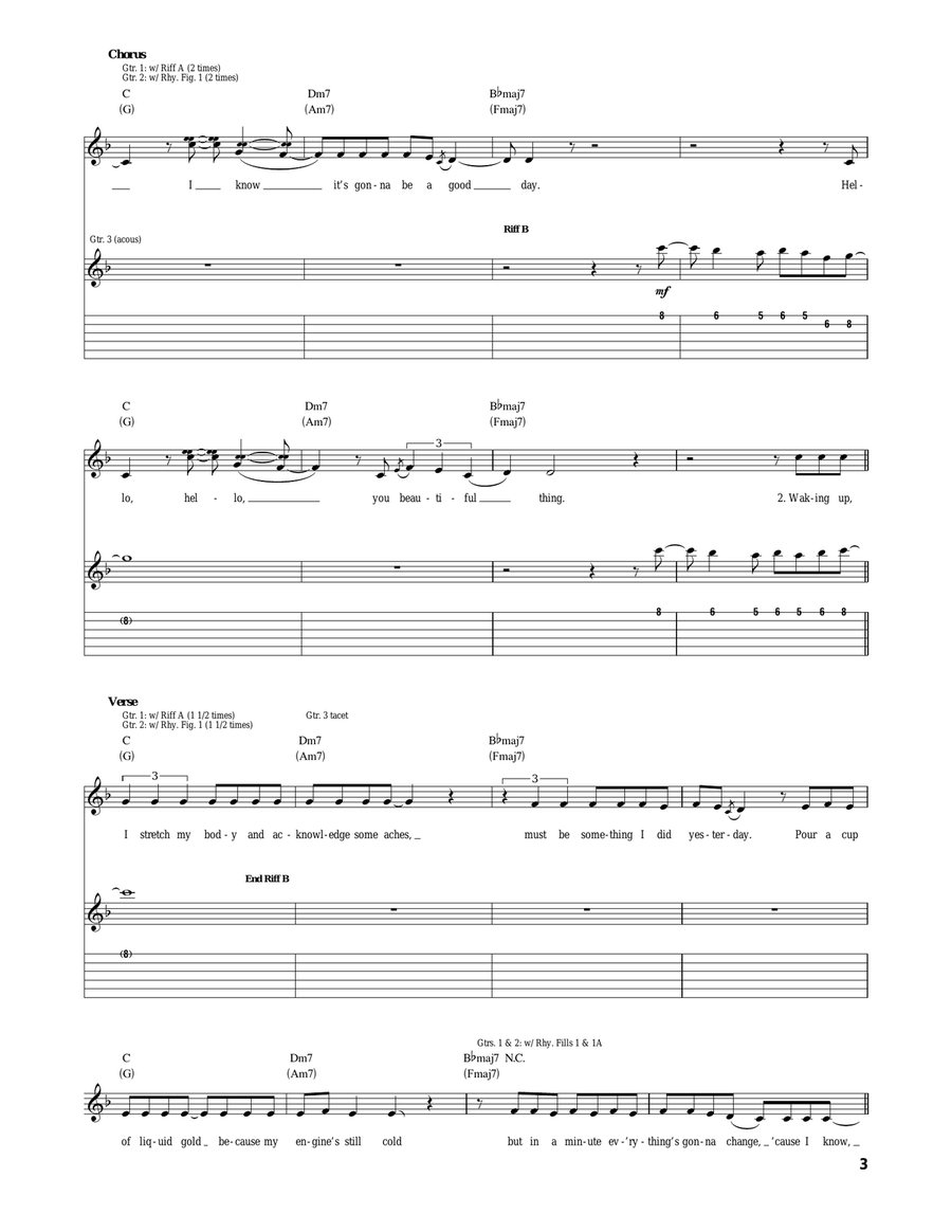 Hello You Beautiful Thing Acoustic Guitar scores gallery preview page 3