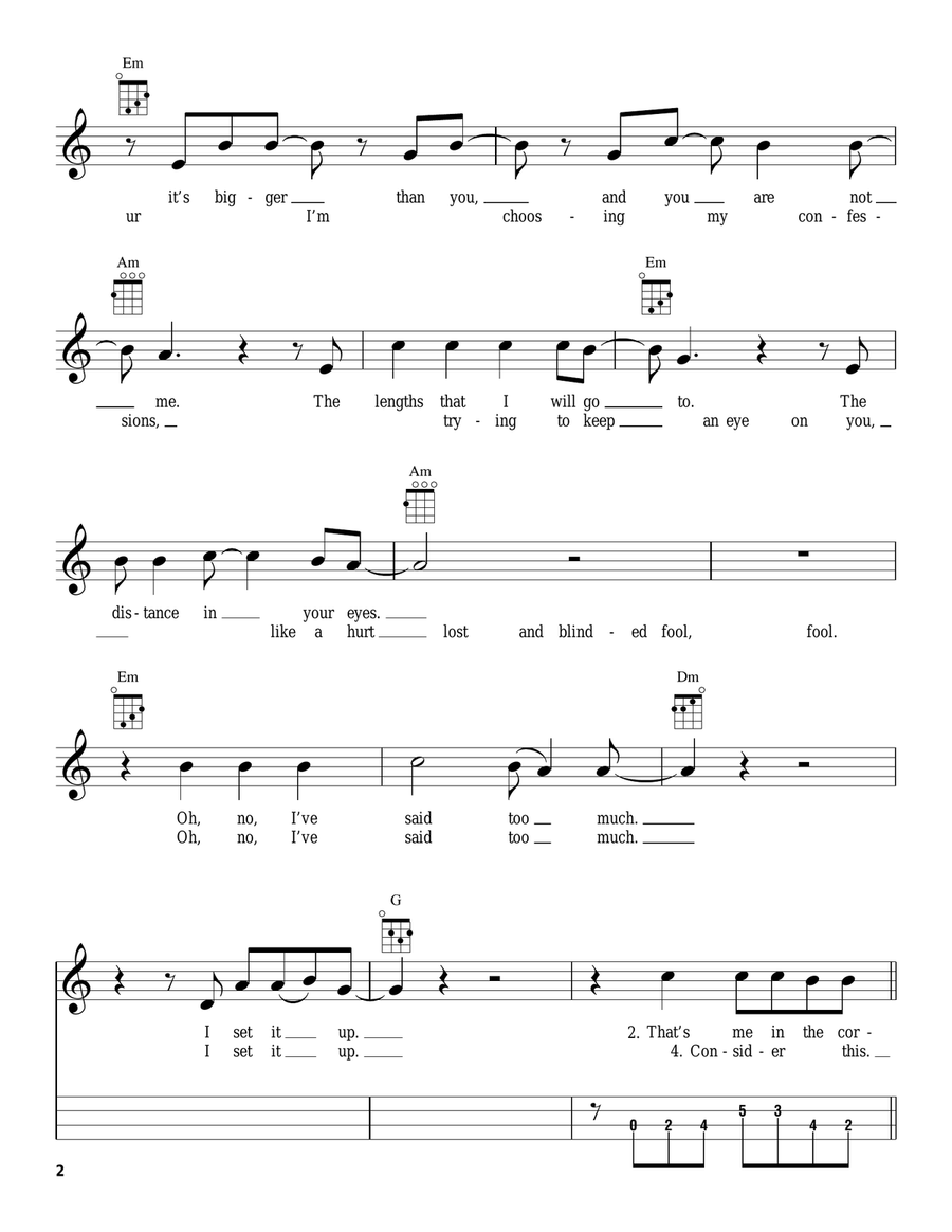 Losing My Religion Losing My Religion Ukulele scores gallery preview page 2