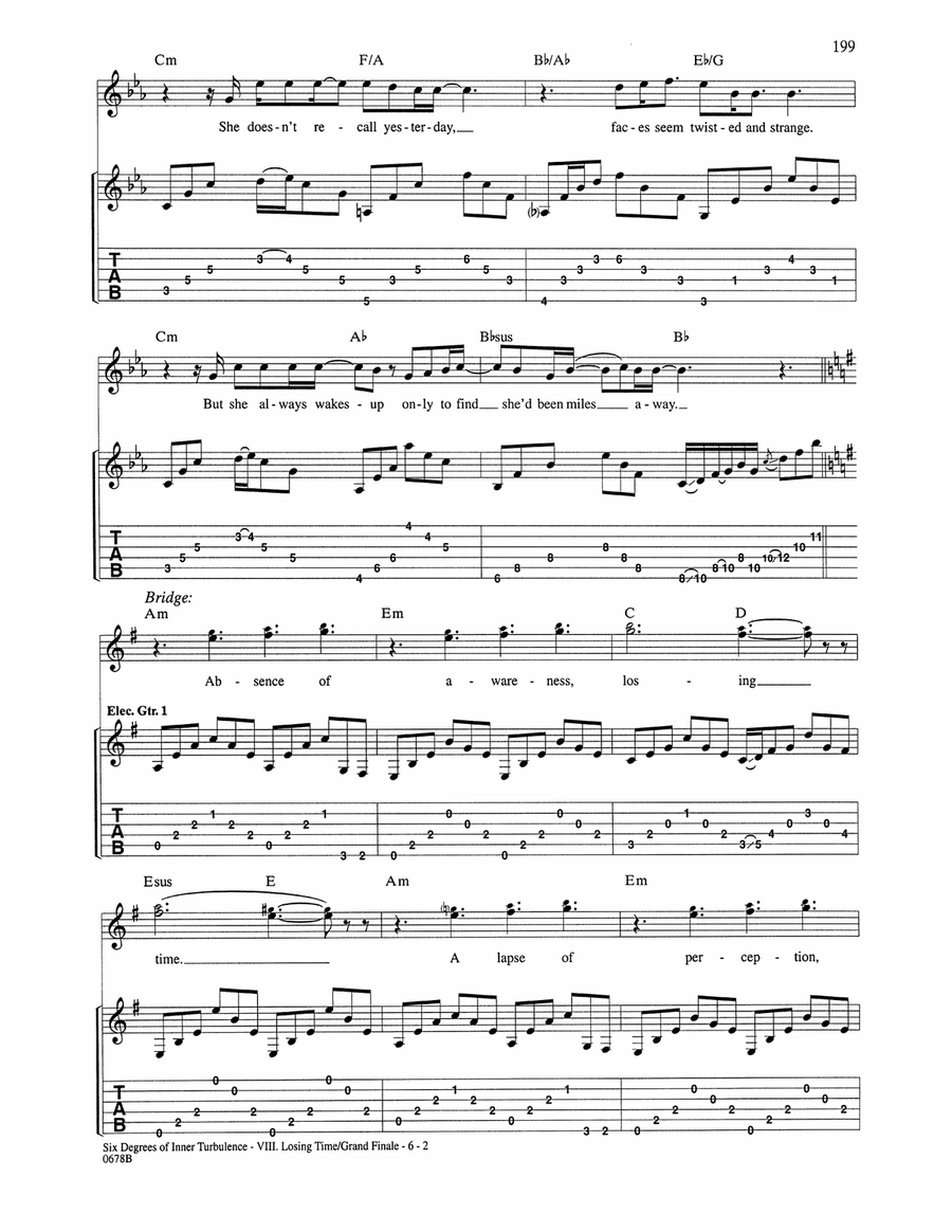 Six Degrees Of Inner Turbulence: VIII. Losing Time/Grand Finale Acoustic Guitar scores gallery preview page 2