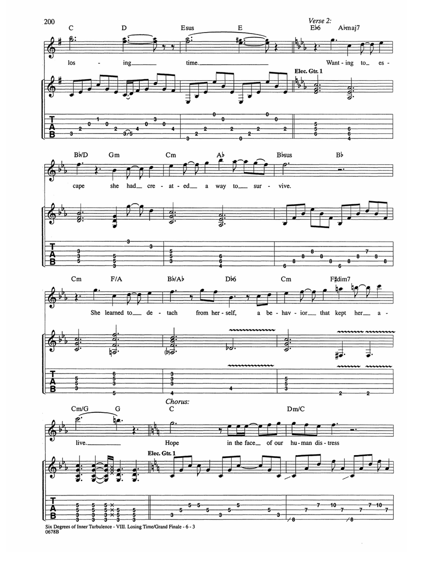 Six Degrees Of Inner Turbulence: VIII. Losing Time/Grand Finale Acoustic Guitar scores gallery preview page 3
