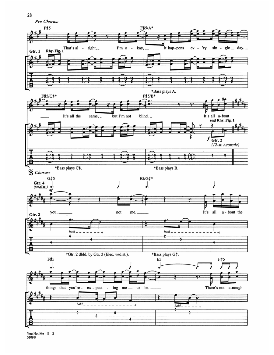 You Not Me You Not Me Acoustic Guitar scores gallery preview page 2