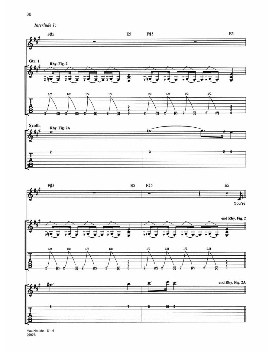 You Not Me You Not Me Acoustic Guitar scores gallery preview page 4
