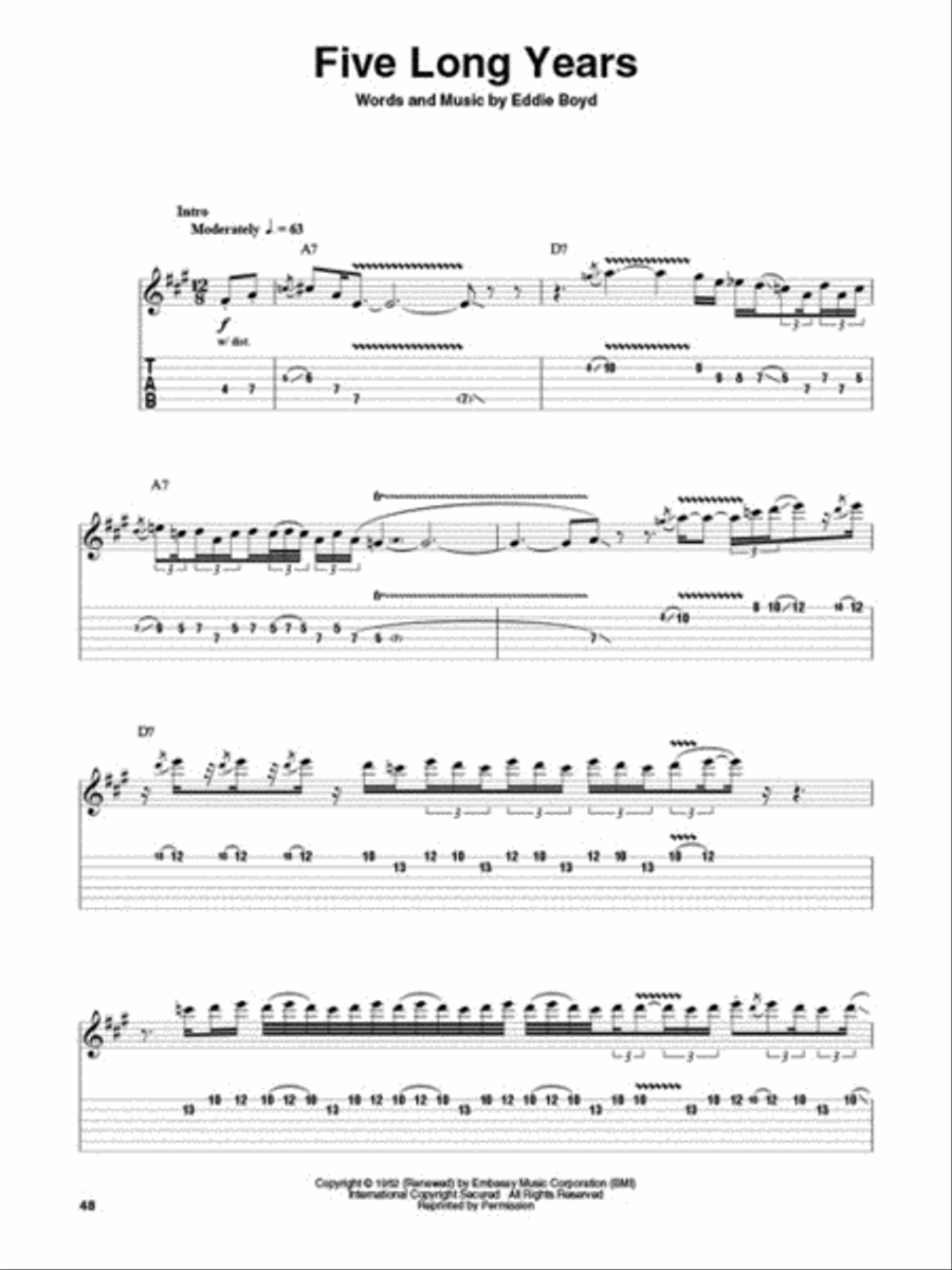 Slow Blues Slow Blues Electric Guitar scores gallery preview page 5