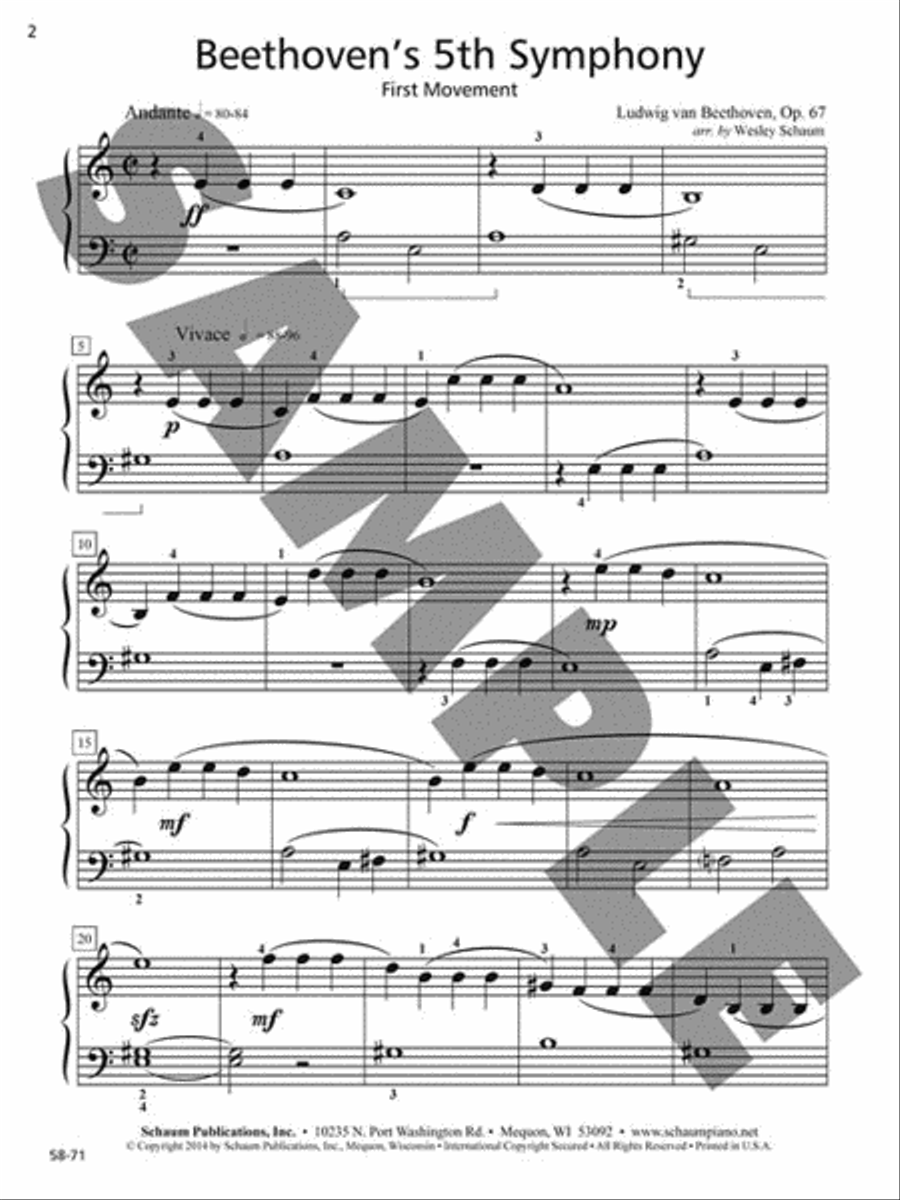 Beethoven's 5th Symphony Beethoven's 5th Symphony Piano Method scores gallery preview page 2
