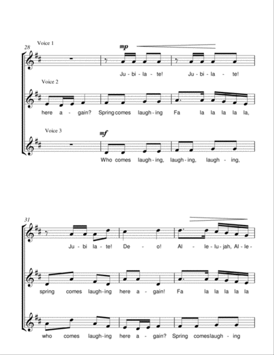 Who Comes Laughing 3-Part scores gallery preview page 3