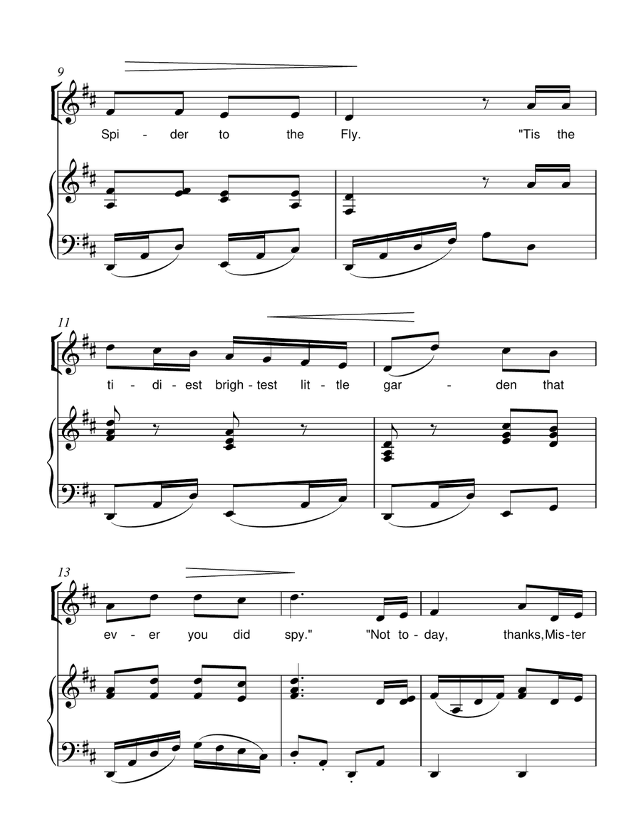 The Spider and the Fly The Spider and the Fly Choir scores gallery preview page 2