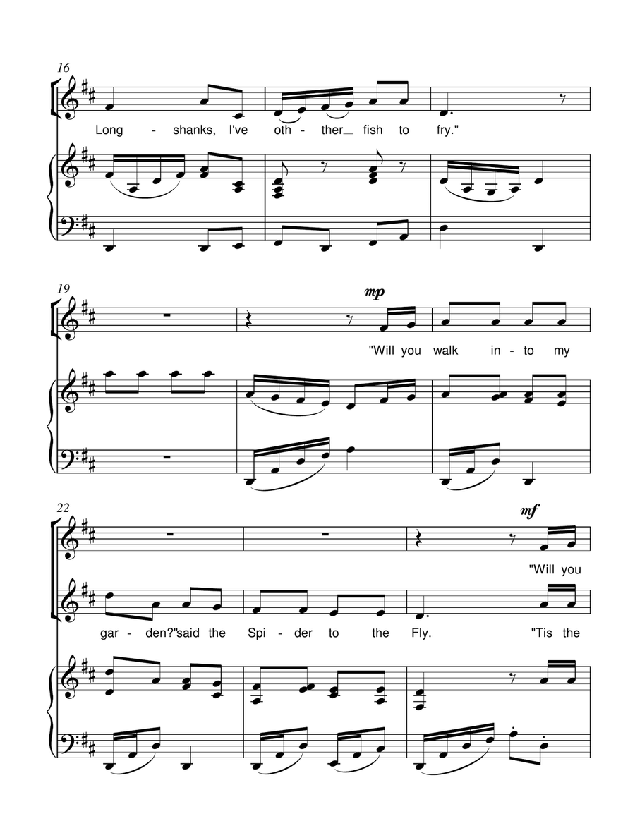 The Spider and the Fly The Spider and the Fly Choir scores gallery preview page 3