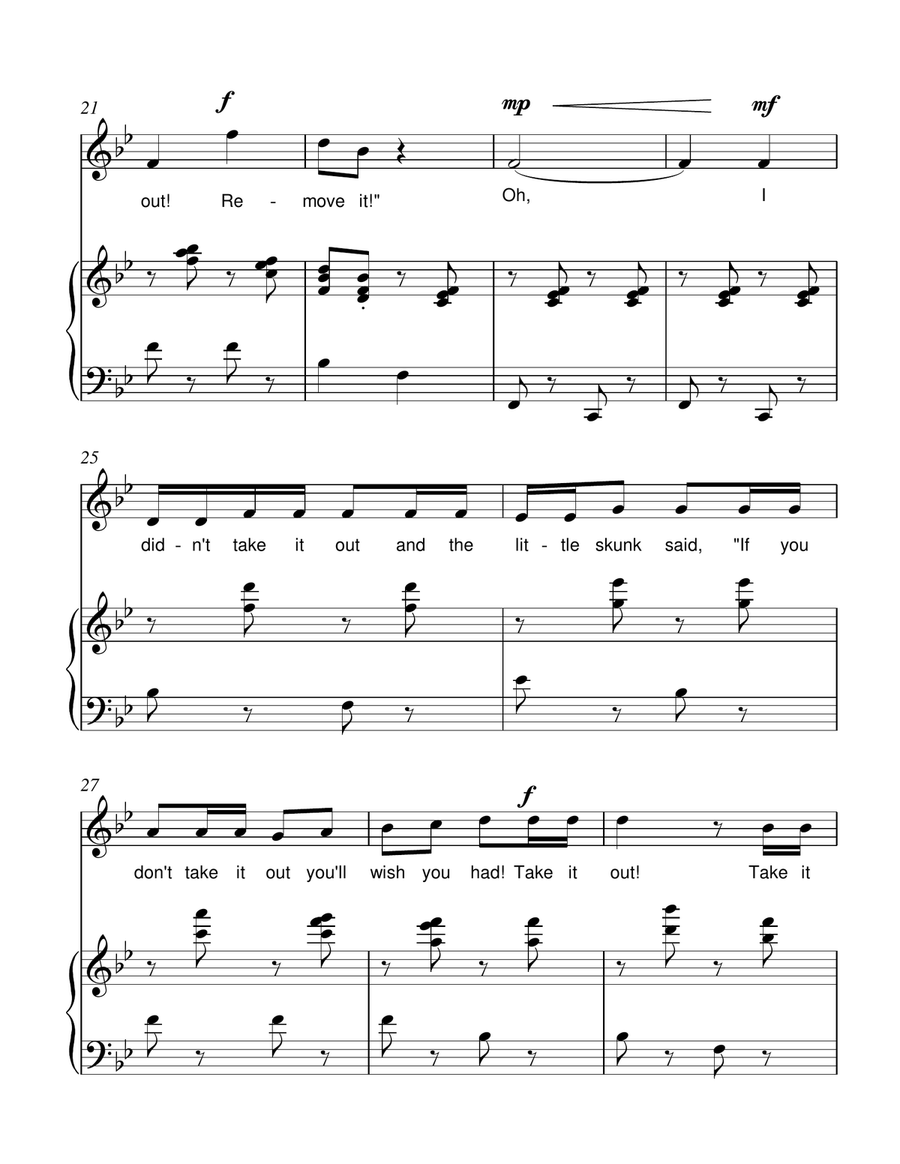 The Little Skunk The Little Skunk Choir scores gallery preview page 3