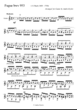 Fugue bwv 953,by J.S. Bach, arranged for classical guitar