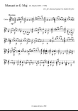 Minuet in G major piece from 1725 Notebook for Anna Magdalena Bach. attributed to Johann Sebastian B