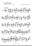 aria Caro Mio Ben by Tommaso Giordani, arranged for classical guitar by Andrei Krylov
