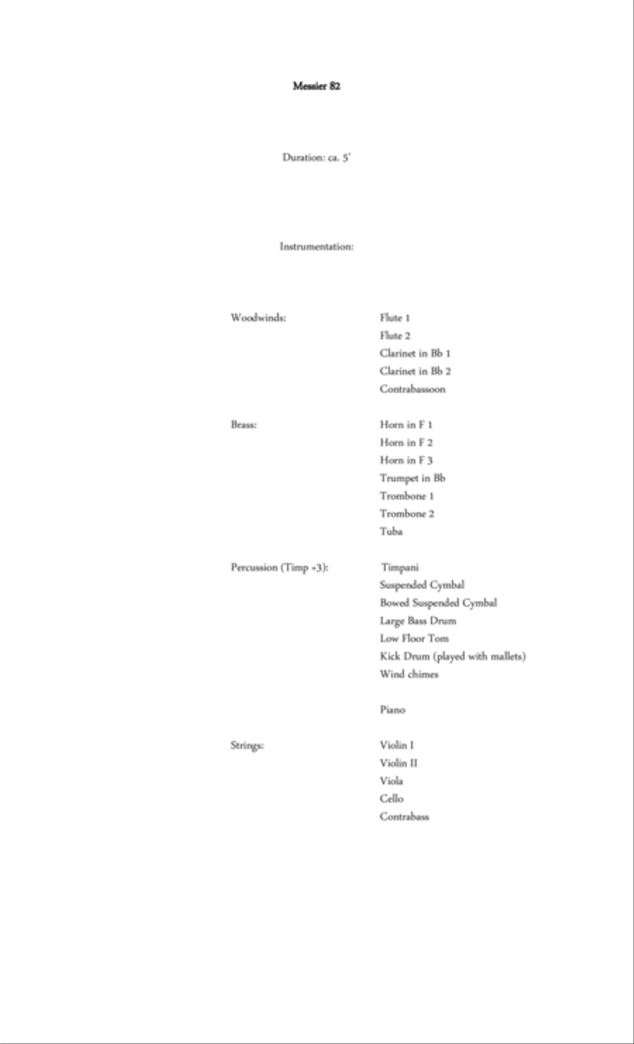 Messier 82 Chamber Orchestra scores gallery preview page 2