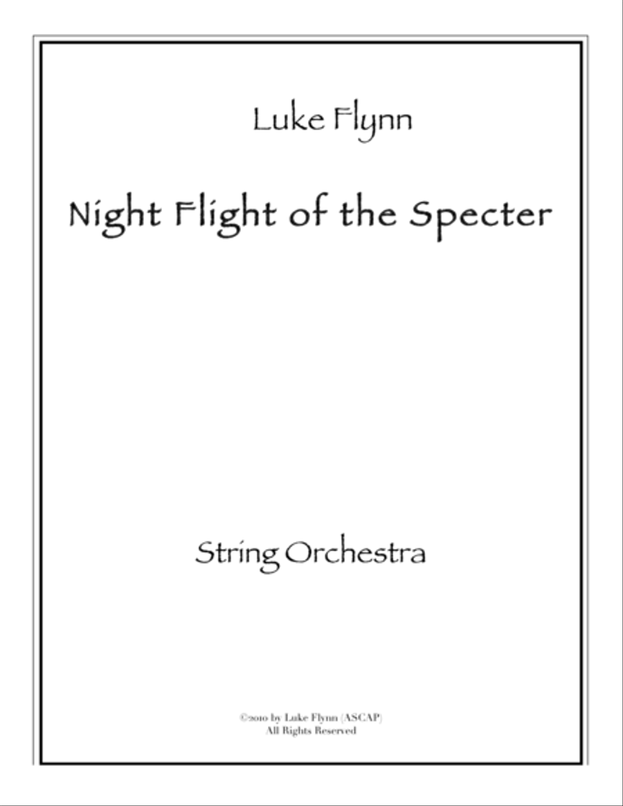 Night Flight of the Specter String Orchestra scores gallery preview page 1