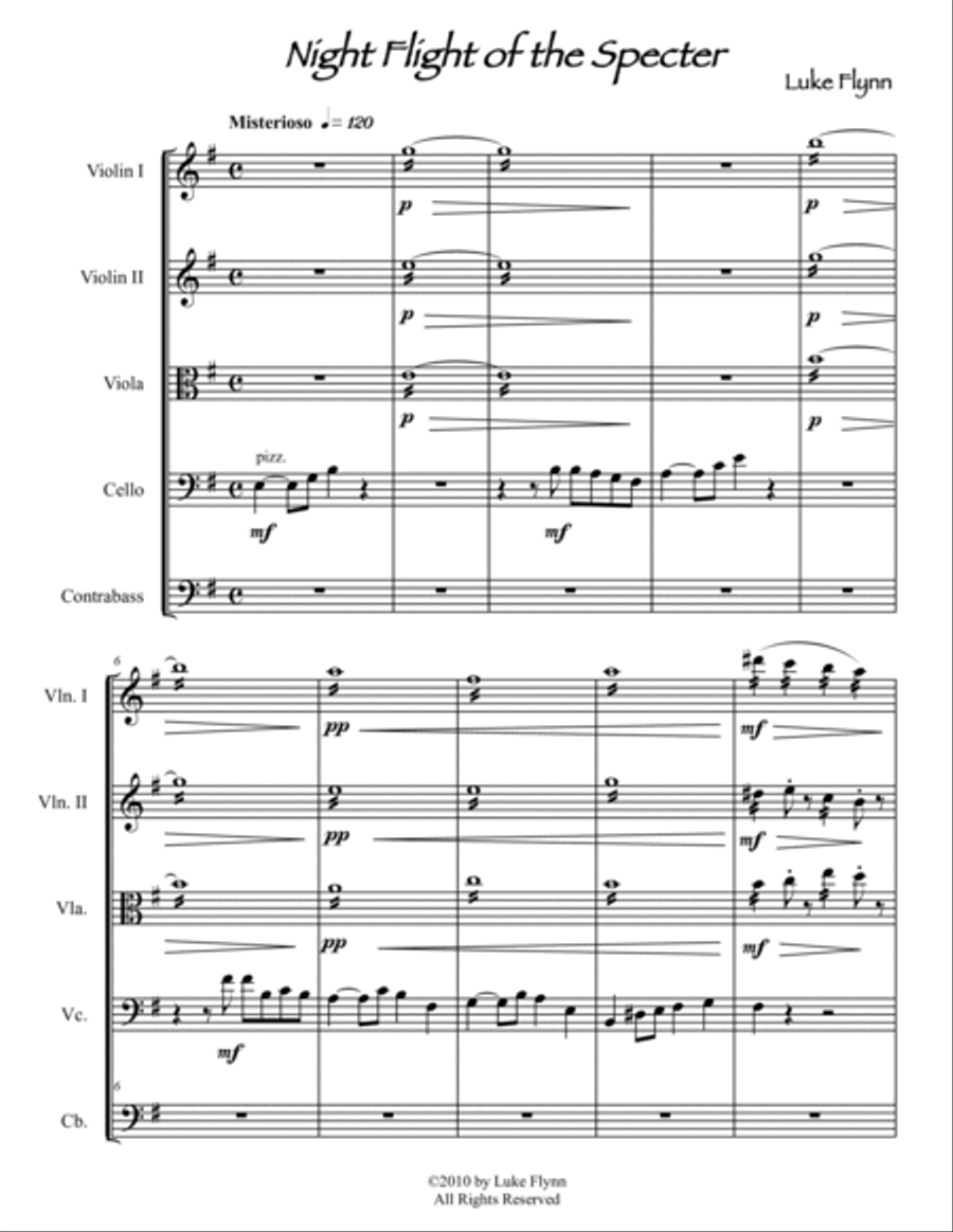 Night Flight of the Specter String Orchestra scores gallery preview page 3