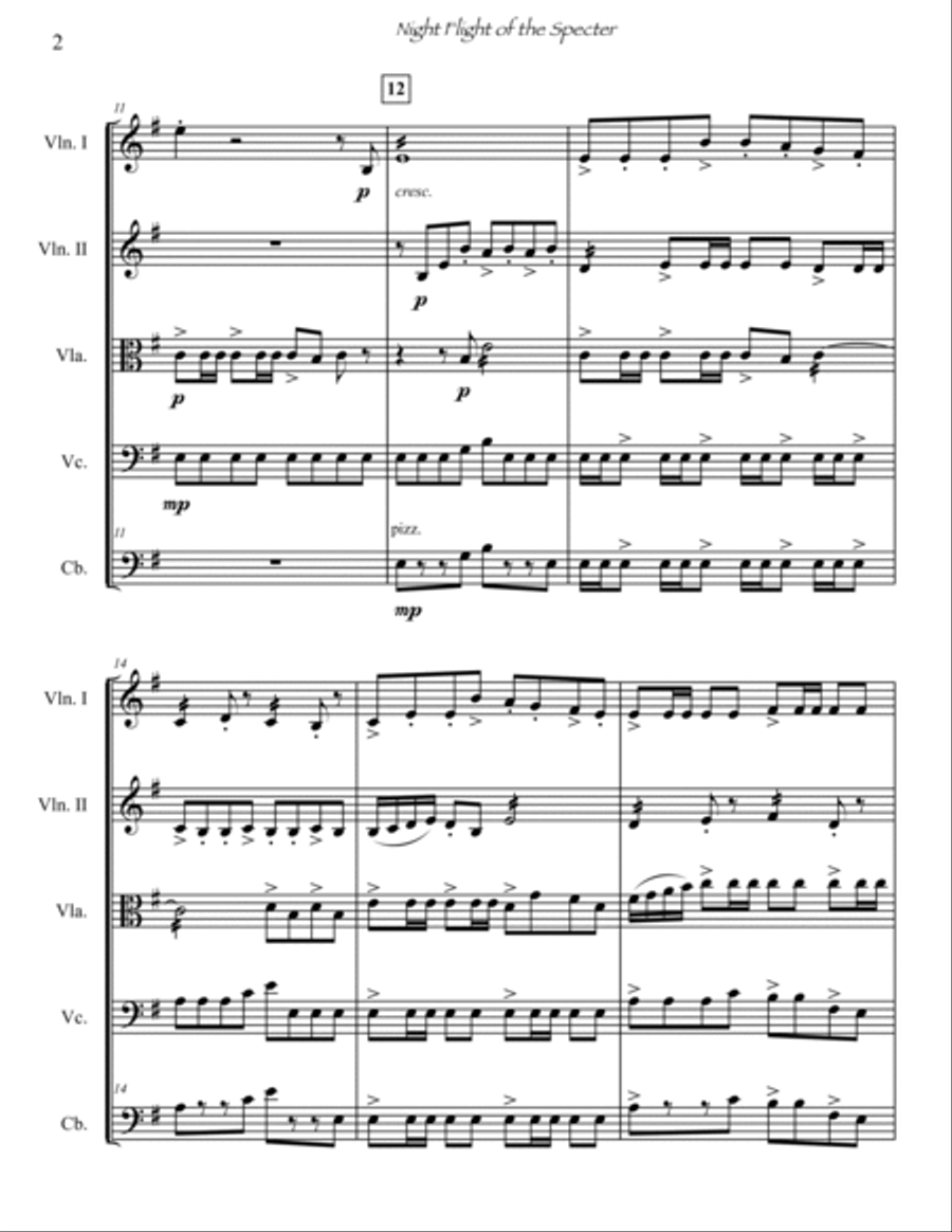 Night Flight of the Specter String Orchestra scores gallery preview page 4