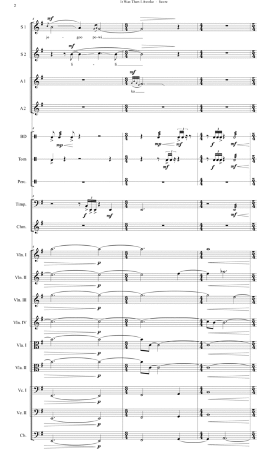 It Was Then I Awoke Percussion Ensemble scores gallery preview page 5