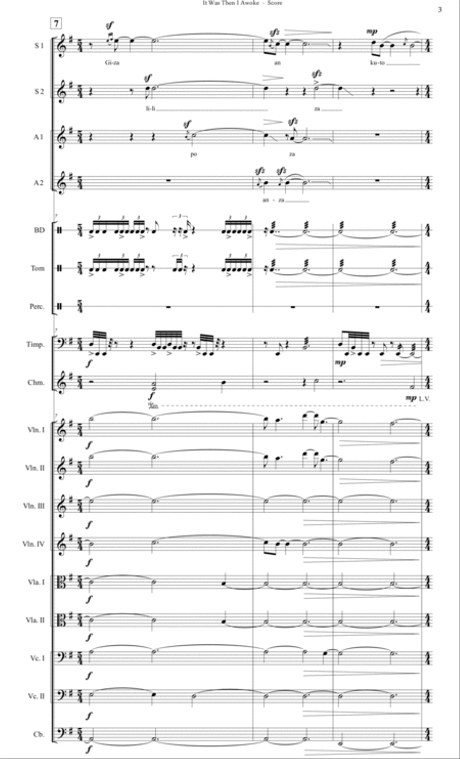 It Was Then I Awoke Percussion Ensemble scores gallery preview page 6