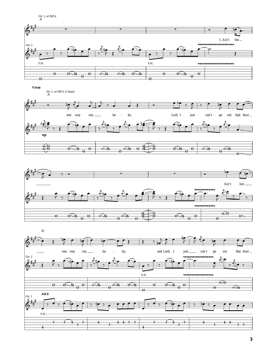 One Way Out One Way Out Acoustic Guitar scores gallery preview page 3