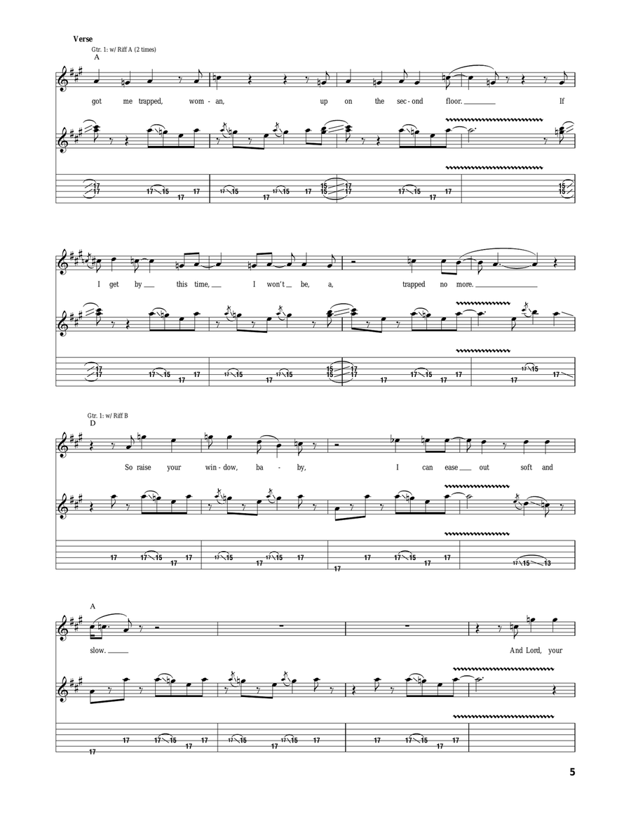 One Way Out One Way Out Acoustic Guitar scores gallery preview page 5
