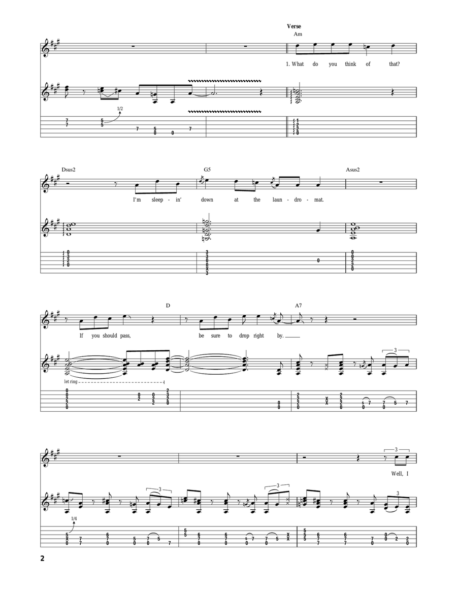 Laundromat Laundromat Acoustic Guitar scores gallery preview page 2