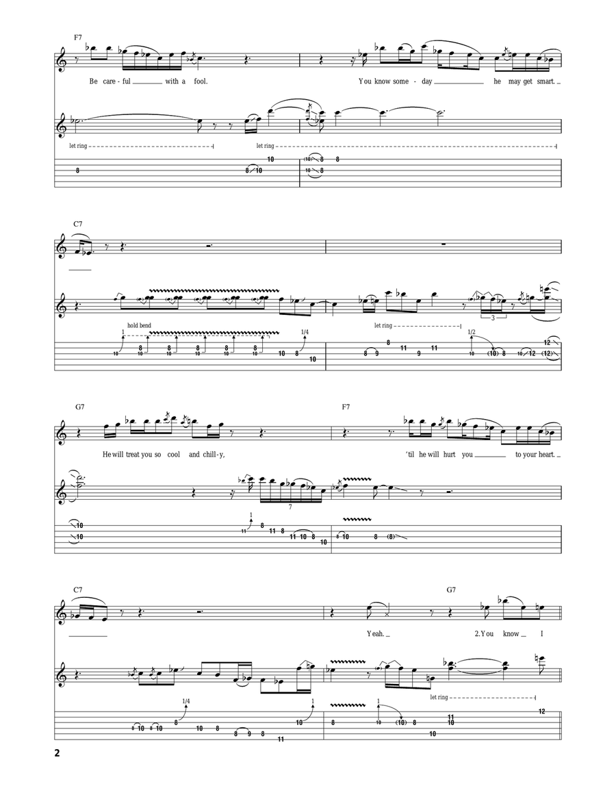 Be Careful With A Fool Be Careful With A Fool Acoustic Guitar scores gallery preview page 2