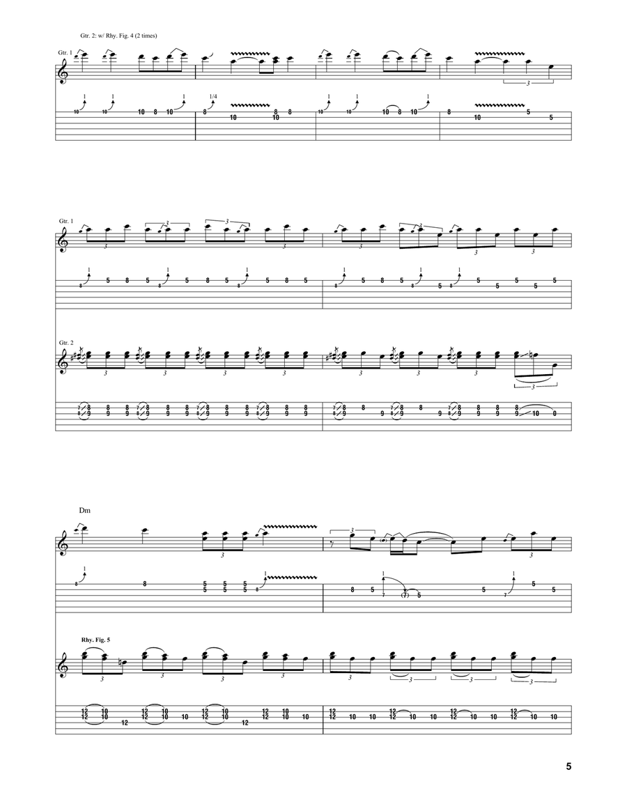 The Hunter The Hunter Acoustic Guitar scores gallery preview page 5