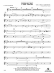 I Told You So: E-flat Alto Saxophone