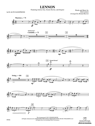 Lennon: E-flat Alto Saxophone