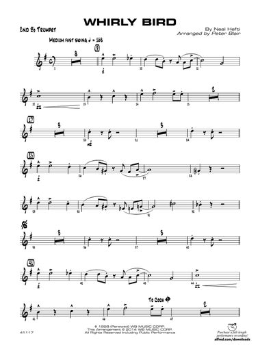 Whirly Bird: 2nd B-flat Trumpet