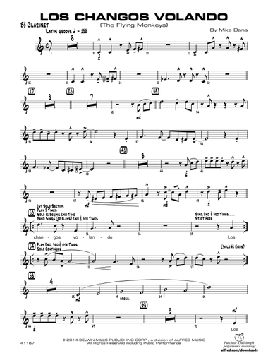 Los changos volando: 1st B-flat Clarinet