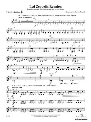 Led Zeppelin Reunion: 3rd Violin (Viola [TC])