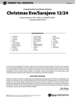 Christmas Eve/Sarajevo 12/24: Score