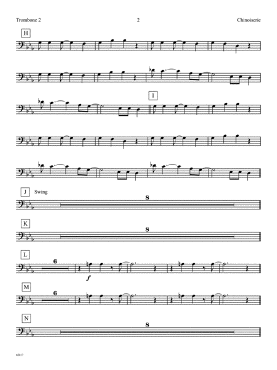 Chinoiserie (from Afro-Euroasian Eclipse): 2nd Trombone Jazz Ensemble scores gallery preview page 2