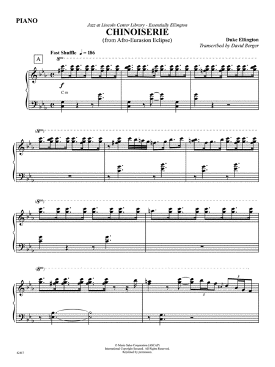 Chinoiserie (from Afro-Euroasian Eclipse): Piano Accompaniment Jazz Ensemble scores gallery preview page 1