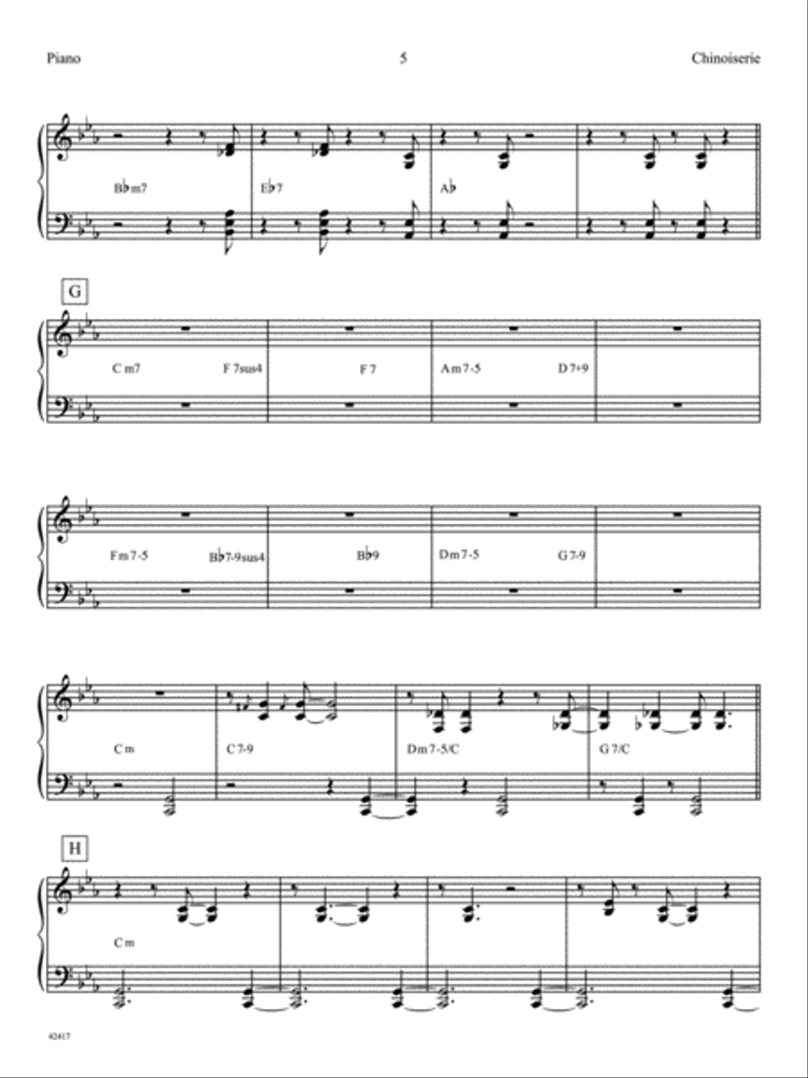Chinoiserie (from Afro-Euroasian Eclipse): Piano Accompaniment Jazz Ensemble scores gallery preview page 5