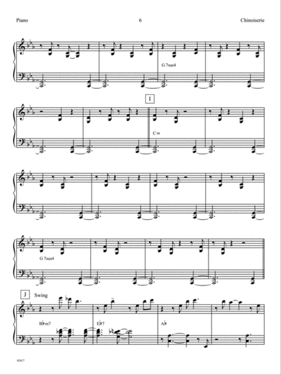 Chinoiserie (from Afro-Euroasian Eclipse): Piano Accompaniment Jazz Ensemble scores gallery preview page 6
