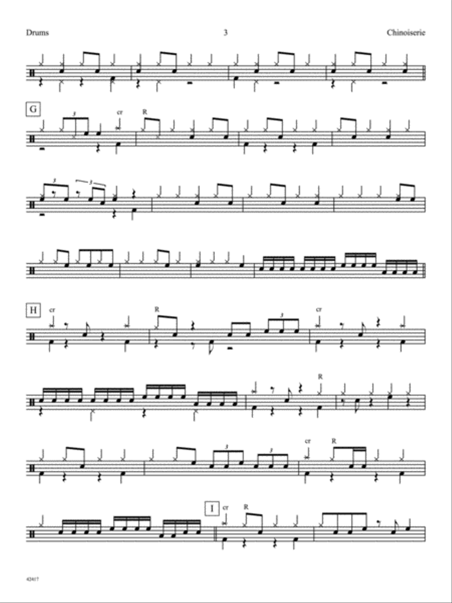 Chinoiserie (from Afro-Euroasian Eclipse): Drums Jazz Ensemble scores gallery preview page 3