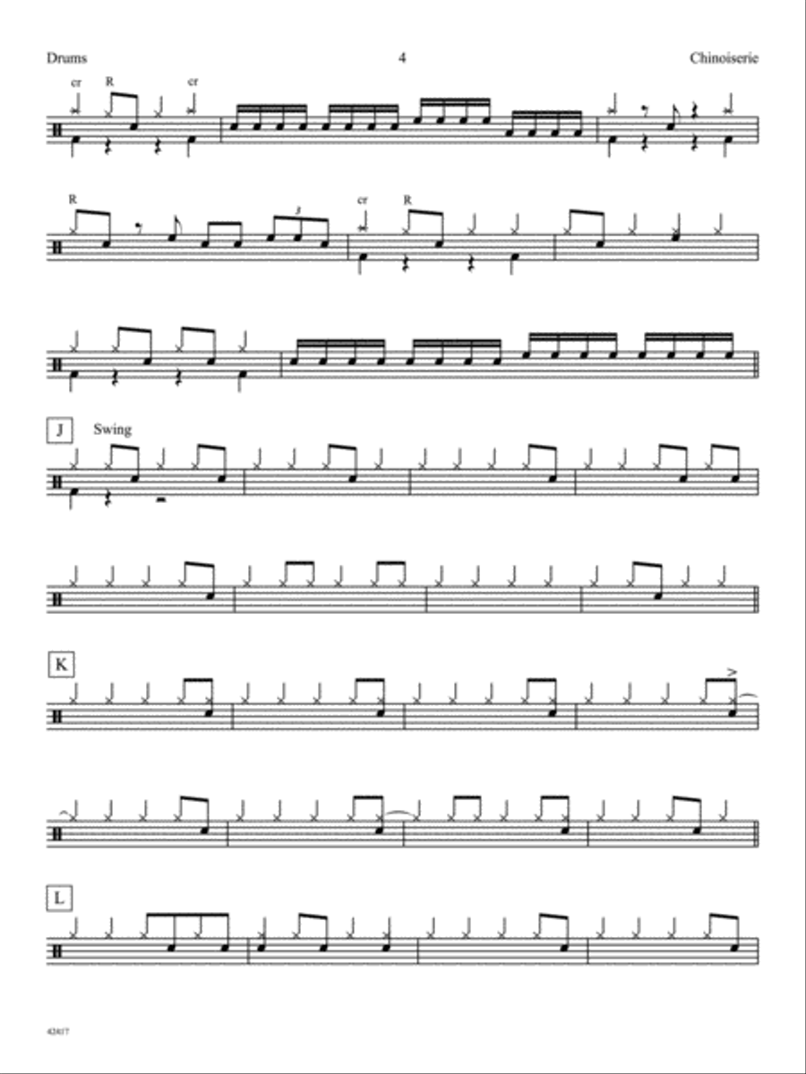 Chinoiserie (from Afro-Euroasian Eclipse): Drums Jazz Ensemble scores gallery preview page 4