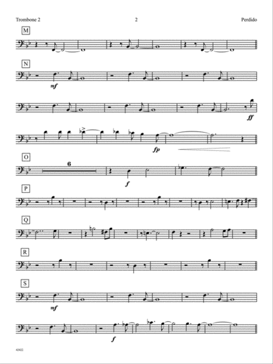 Perdido: 2nd Trombone Jazz Ensemble scores gallery preview page 2