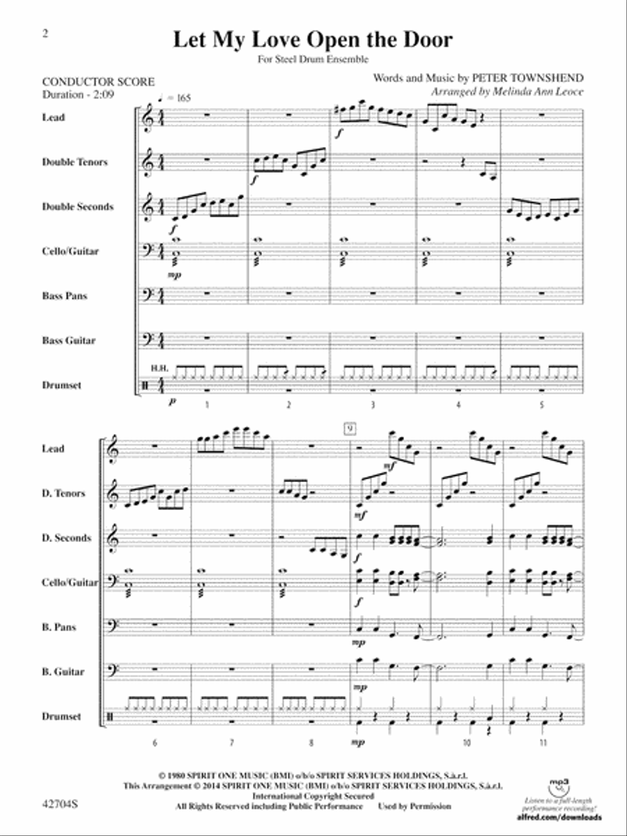 Let My Love Open the Door: Score by The Who Percussion - Digital Sheet Music page 2