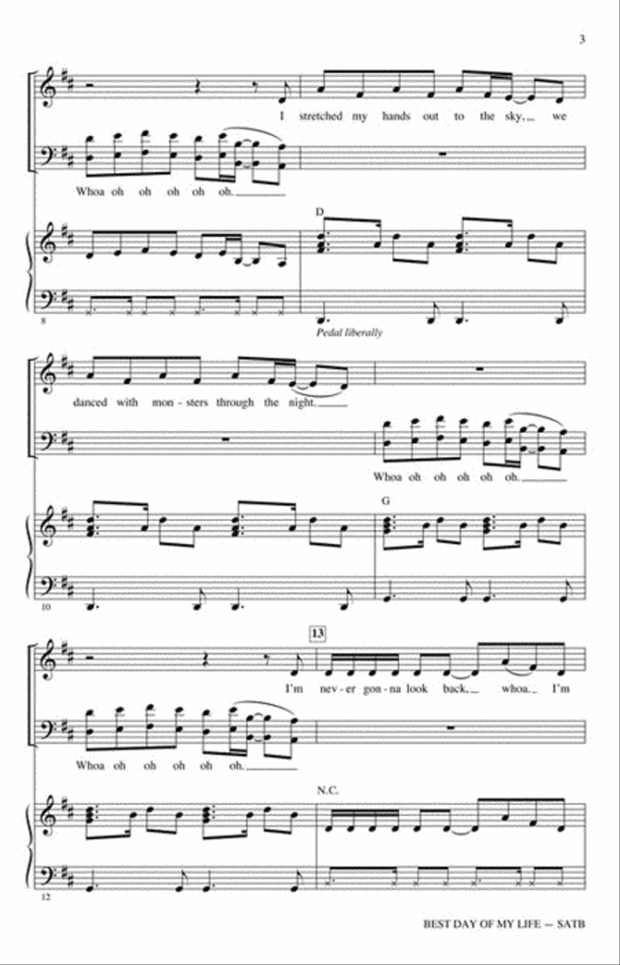 Best Day of My Life Choir scores gallery preview page 3