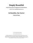 In Humility, Our Savior Viola & Piano Duet