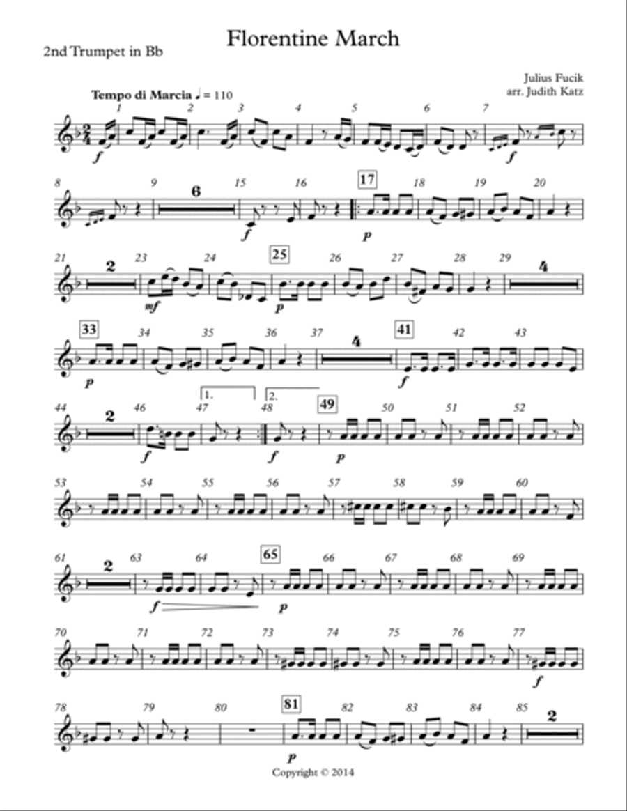 Florentine March - Parts School and Community scores gallery preview page 3
