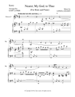NEARER, MY GOD, TO THEE (Fr Horn Piano and HornPart)