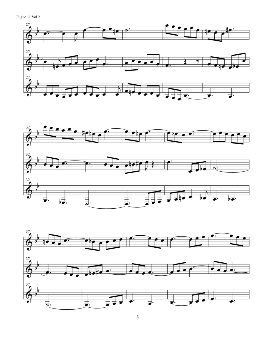 Fugue 11 for 3 Guitars Fugue 11 for 3 Guitars Guitar Ensemble scores gallery preview page 3