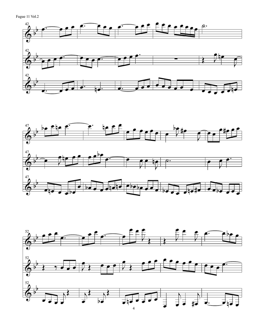 Fugue 11 for 3 Guitars Fugue 11 for 3 Guitars Guitar Ensemble scores gallery preview page 4