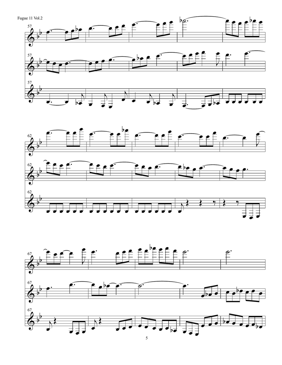 Fugue 11 for 3 Guitars Fugue 11 for 3 Guitars Guitar Ensemble scores gallery preview page 5