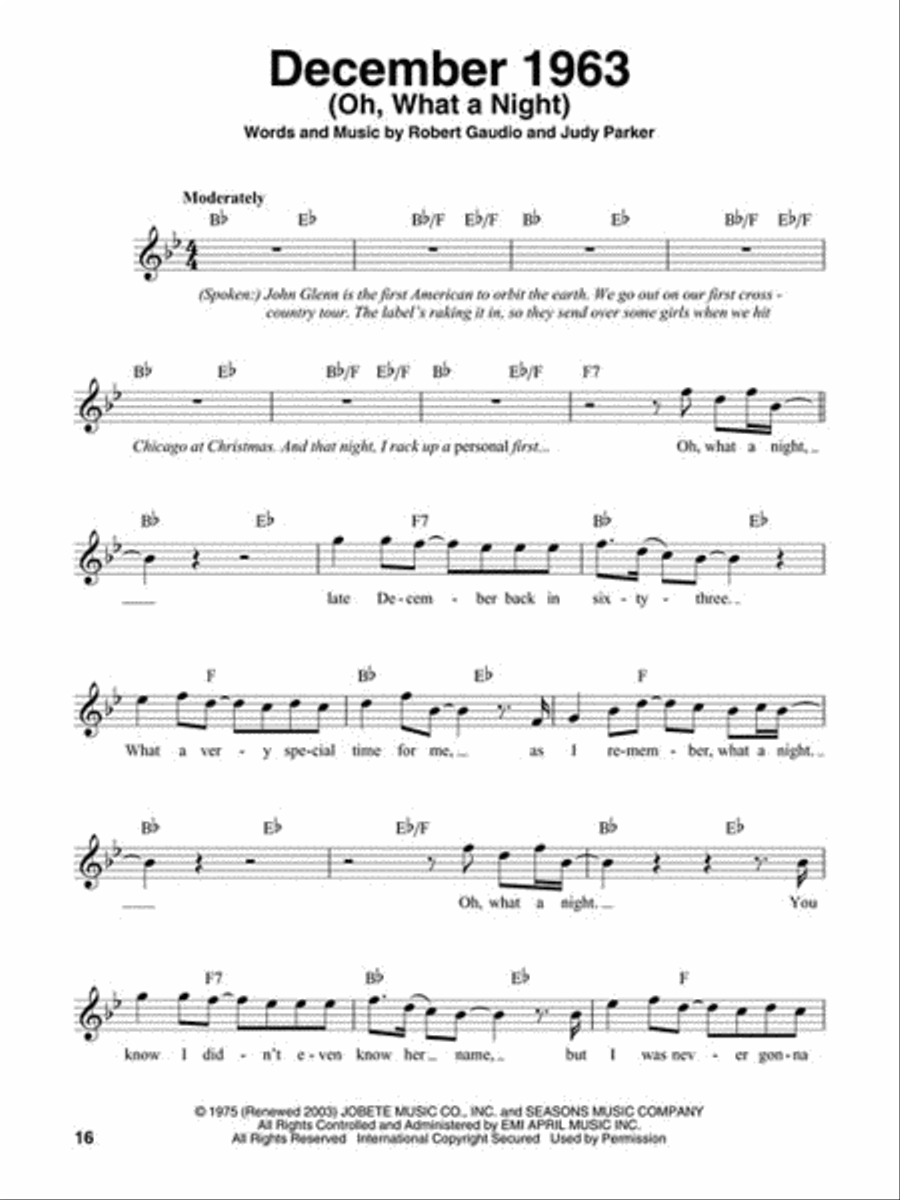 Jersey Boys Voice scores gallery preview page 3