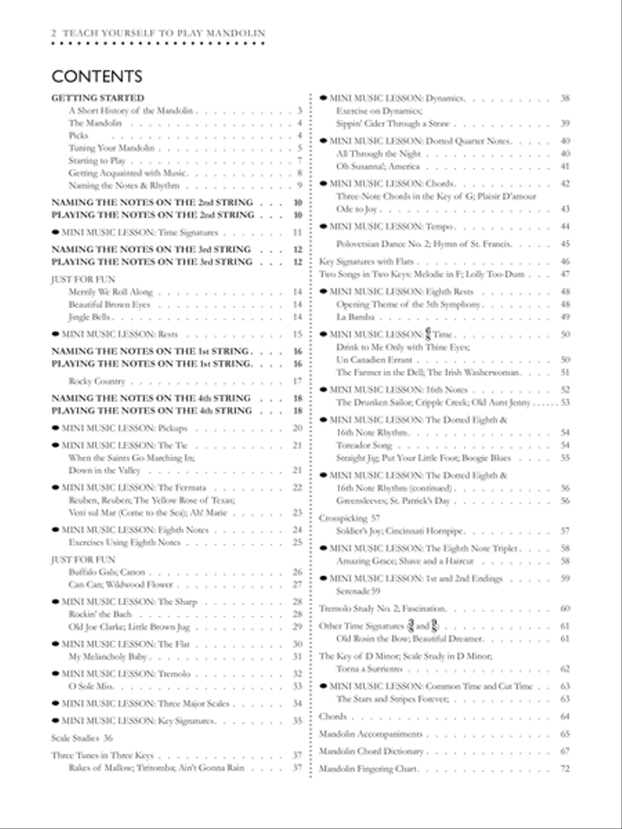 Alfred's Teach Yourself to Play Mandolin Complete Starter Pack Mandolin scores gallery preview page 3