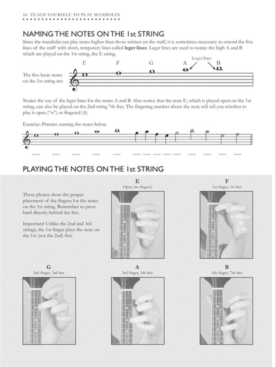 Alfred's Teach Yourself to Play Mandolin Complete Starter Pack Mandolin scores gallery preview page 4